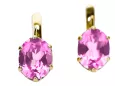 Ohrringe Vintage Schmuck Amethyst 14 Karat Gelbgold vec003y